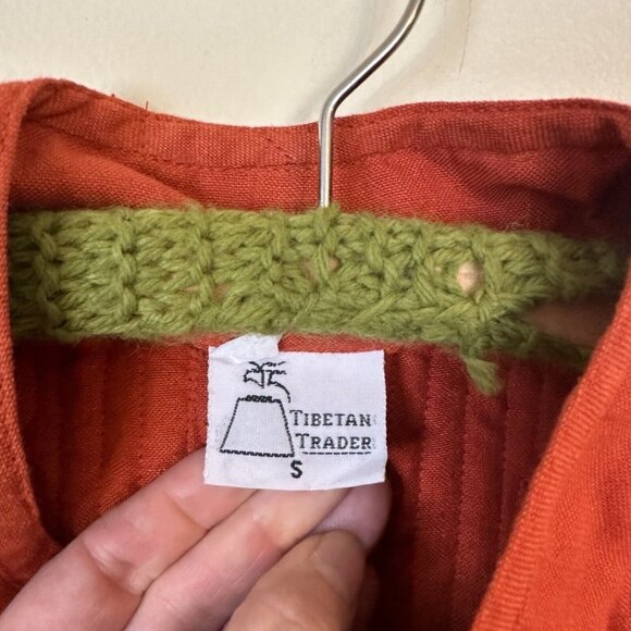 Tibetan Trader Womens Rust Orange 100% Cotton Lightweight Jacket Size Small - Picture 2 of 11